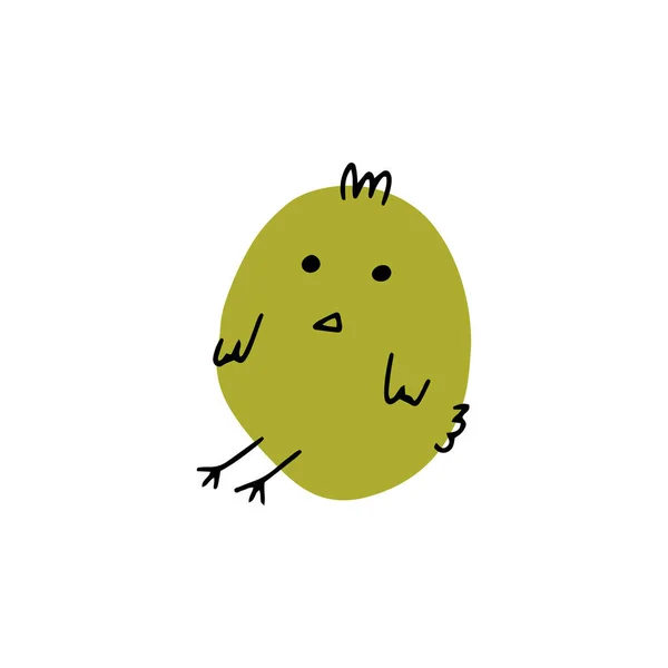 チックだ 可愛い小鳥さん 面白いイースター動物 キッズベクトルイラスト — ストックベクタ