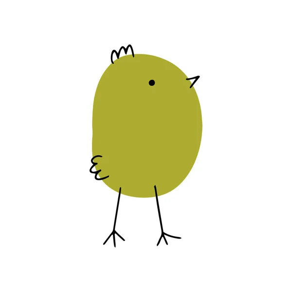 Chick Cute Little Farm Bird Funny Easter Animal Kids Vector — Stockvector