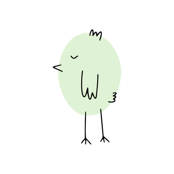 Chick Cute Little Farm Bird Funny Easter Animal Kids Vector — 스톡 벡터