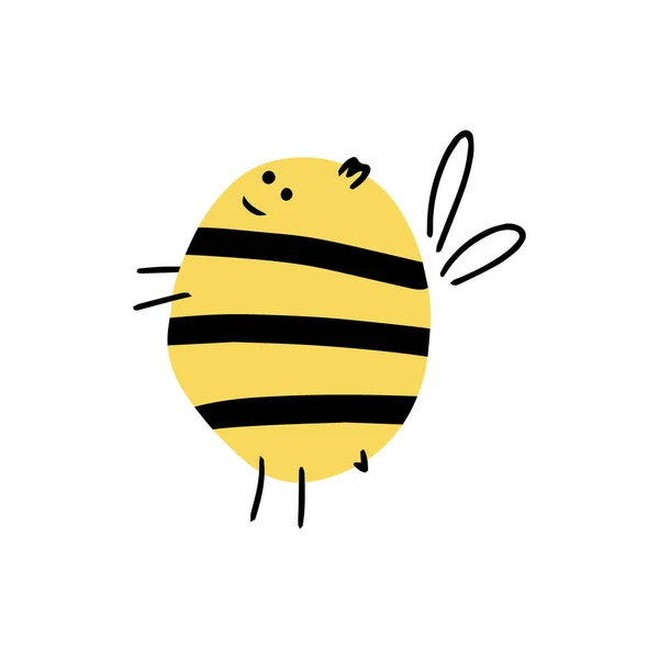 コンセプトデザインのための漫画蜂 動物のキャラクターデザイン 平型ベクトルイラスト — ストックベクタ