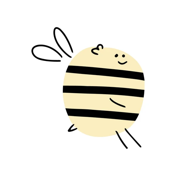 Мультяшна Бджола Концептуального Дизайну Дизайн Персонажів Тварин Векторні Ілюстрації Плоскому — стоковий вектор