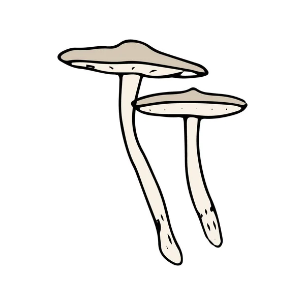 Cogumelo Grande Design Para Qualquer Finalidade Ilustração Vetorial Doodle Cogumelos —  Vetores de Stock