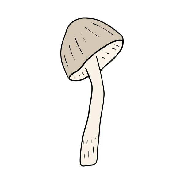 Cogumelo Grande Design Para Qualquer Finalidade Ilustração Vetorial Doodle Cogumelos — Vetor de Stock