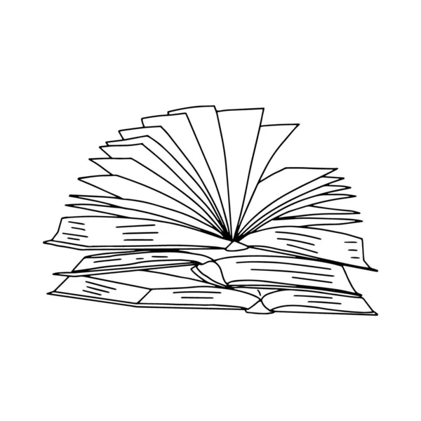 Libro Doodle Elementos Vectoriales Icono Perfecto Para Biblioteca Educación Tienda — Archivo Imágenes Vectoriales