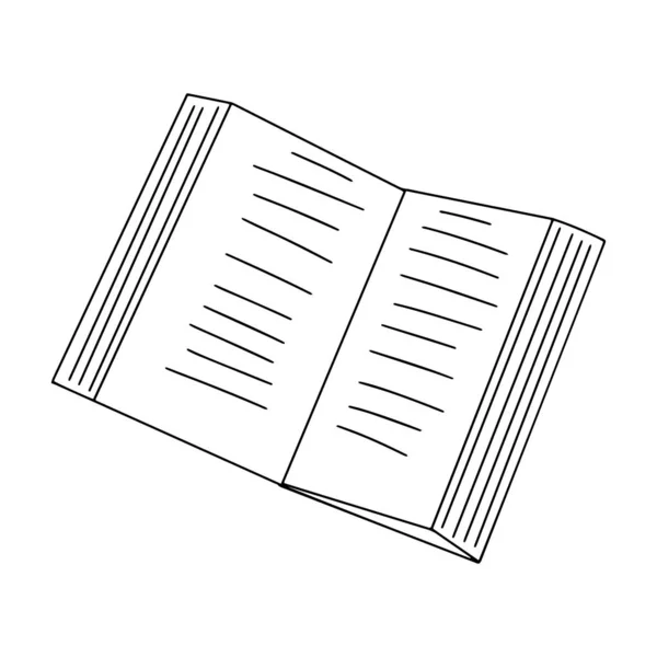 Könyv Doodle Vektor Elemek Tökéletes Ikon Könyvtár Oktatás Könyvesbolt Számára — Stock Vector