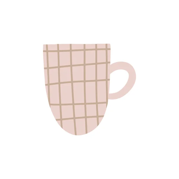 Tea Kávé Vintage Csésze Modern Bögre Díszített Design Elemek — Stock Vector