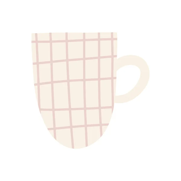 Çay Fincanı Tasarım Elementleriyle Donatılmış Modern Kupa — Stok Vektör