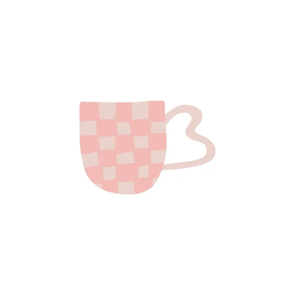 Чай Кофе Винтажная Чашка Современная Кружка Украшенная Элементами Дизайна — стоковый вектор