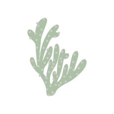 Coral. Underwater element. Vector illustration in scandinavian style. Sea ocean.