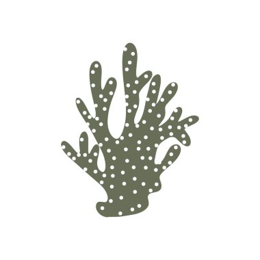 Coral. Underwater element. Vector illustration in scandinavian style. Sea ocean.