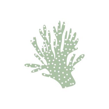 Coral. Underwater element. Vector illustration in scandinavian style. Sea ocean.