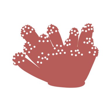 Coral. Underwater element. Vector illustration in scandinavian style. Sea ocean.