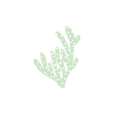 Coral. Underwater element. Vector illustration in scandinavian style. Sea ocean.