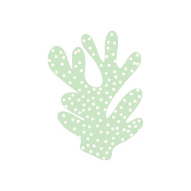 Coral. Underwater element. Vector illustration in scandinavian style. Sea ocean.