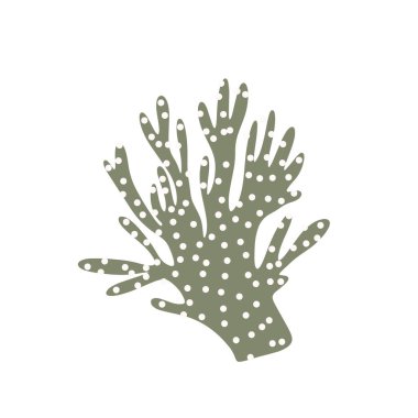 Coral. Underwater element. Vector illustration in scandinavian style. Sea ocean.