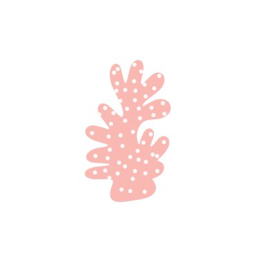 Coral. Underwater element. Vector illustration in scandinavian style. Sea ocean.