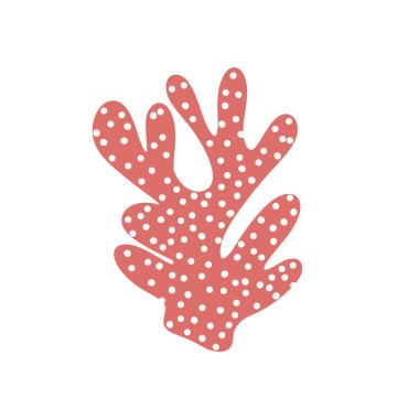 Coral. Underwater element. Vector illustration in scandinavian style. Sea ocean.