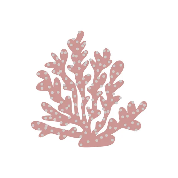 Coral Underwater Element Vector Illustration Scandinavian Style Sea Ocean — ストックベクタ