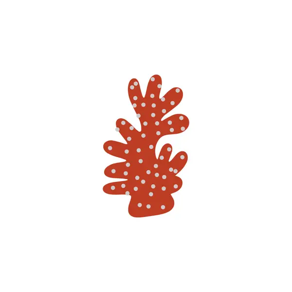 Coral Underwater Element Vector Illustration Scandinavian Style Sea Ocean — Image vectorielle