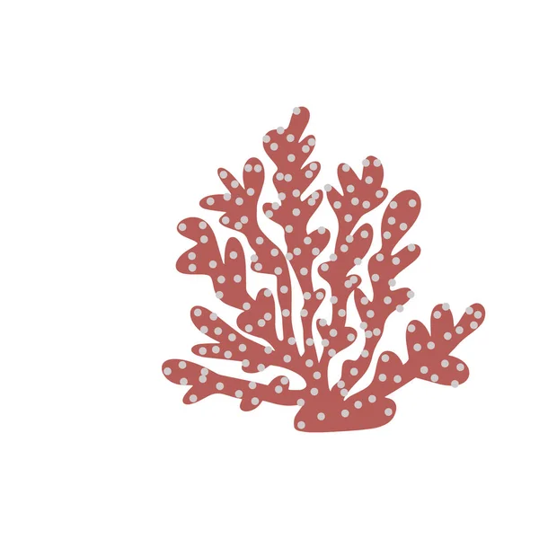 Coral Underwater Element Vector Illustration Scandinavian Style Sea Ocean — Vector de stock