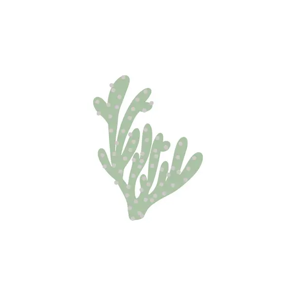 Coral Underwater Element Vector Illustration Scandinavian Style Sea Ocean — Image vectorielle