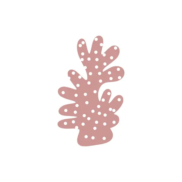 Coral Underwater Element Vector Illustration Scandinavian Style Sea Ocean — Διανυσματικό Αρχείο