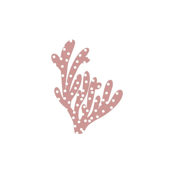 Coral Underwater Element Vector Illustration Scandinavian Style Sea Ocean — Stockvektor