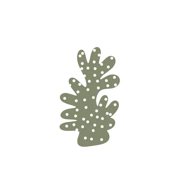 Coral Underwater Element Vector Illustration Scandinavian Style Sea Ocean — Stock Vector