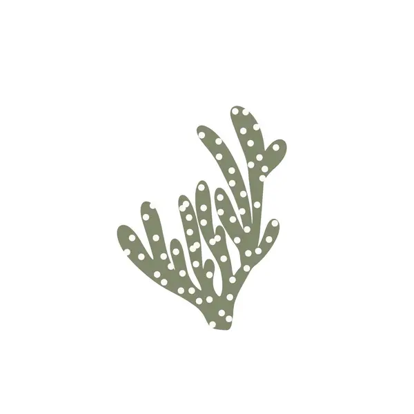 Coral Underwater Element Vector Illustration Scandinavian Style Sea Ocean — стоковый вектор