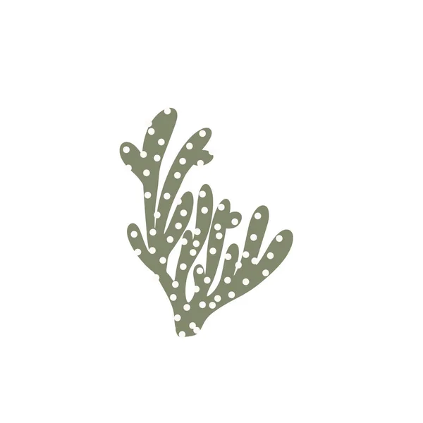 Coral Elemento Subaquático Ilustração Vetorial Estilo Escandinavo Mar Oceano — Vetor de Stock