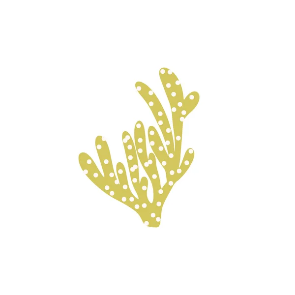Coral Underwater Element Vector Illustration Scandinavian Style Sea Ocean — Stockový vektor