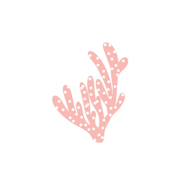 Coral Underwater Element Vector Illustration Scandinavian Style Sea Ocean — 스톡 벡터