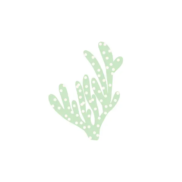Coral Underwater Element Vector Illustration Scandinavian Style Sea Ocean — Vetor de Stock