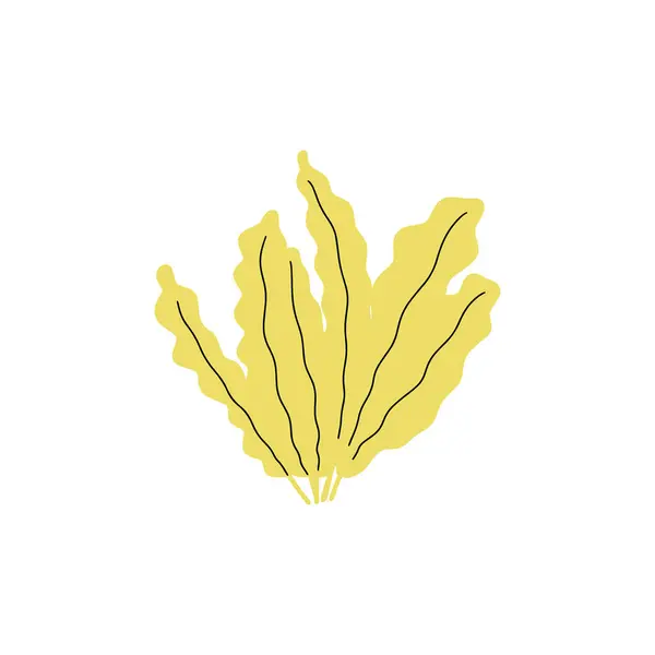 Coral Underwater Plant Vector Illustration Scandinavian Style Seaweed — Stock Vector