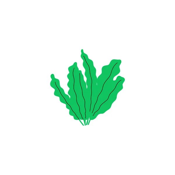 Korall Undervattensanläggning Vektorillustration Skandinavisk Stil Sjögräs — Stock vektor