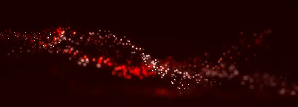 Футуристический Рисунок Точек Тёмном Фоне Цветные Музыкальные Волны Цифровой Код — стоковое фото