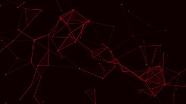 Soyut dijital bağlantı noktaları ve çizgileri. Teknoloji geçmişi. Ağ bağlantısı yapısı. Pleksus etkisi. 3d