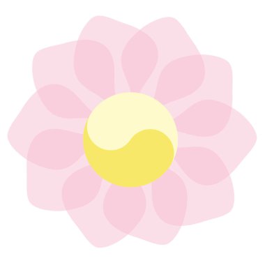 Kore sembollü stilize amber çiçeği.