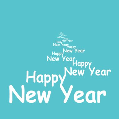 Yılbaşı ağacı şeklinde bir yılbaşı.