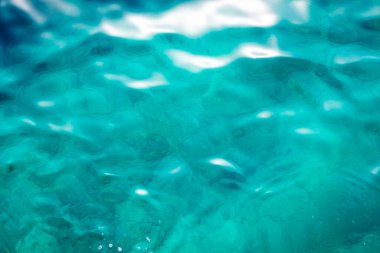 Ege 'nin deniz manzarası, bulanık arka plan, doğal