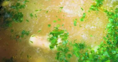 abstract background of fragrant chicken broth, cook