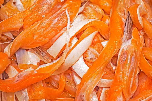 Nahaufnahme Hintergrund Aus Stücken Von Rotem Fisch Meeresfrüchte — Stockfoto
