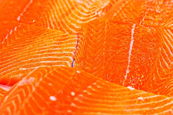 Крупним Планом Фон Філе Червоної Риби Морепродукти — стокове фото