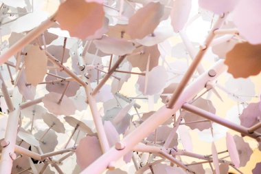 İçerideki ışık dekoratif elementlerin soyut arkaplanı