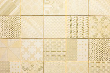 İç mekanlar için iç fayanslara bakan soyut geometrik arkaplan