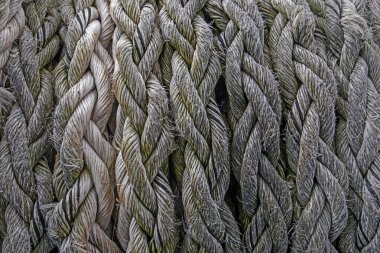 Demir atmak için geminin doğal halatının arka planı