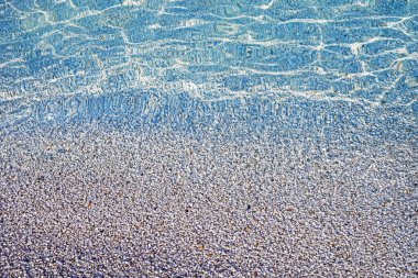 Deniz saydam Adriyatik Denizi 'nin dibindeki soyut arkaplan