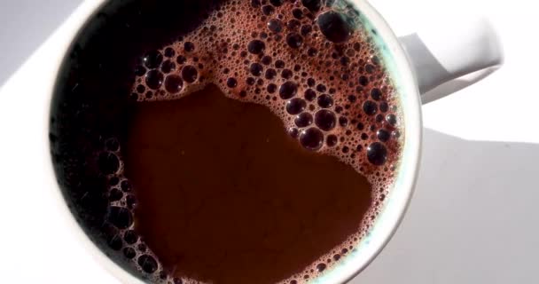 Upp Varm Naturlig Choklad Ljus Bakgrund Ovanifrån — Stockvideo