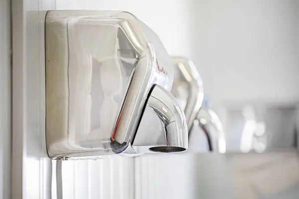 Pengering Tangan Modern Toilet Trends Desain Modern — Stok Foto