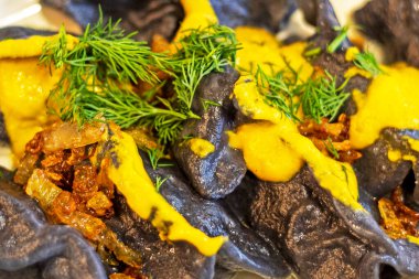 Akıllı Jack Russell Terrier köpek yavrusu robot elektrikli süpürgeyle oynuyor. Ev temizliği ve evcil hayvanlar